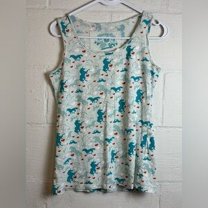 Loungefly Woman’s Unicorn Printed Casual Summer Twee Cute Tank Top Size Medium